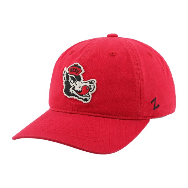 Red Scholarship Washed Cotton Adjustable Hat - Vault Wolfhead